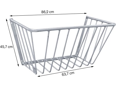 Patura Heuraufe B x H: 86,2/6,37 x 4,57 cm, feuerverzinkt, Wandmontage, für für Pferde, große Raufutterportionen, 332040