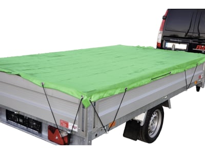 TRAILER POOL Abdecknetz 4.500 x 3.000 mm, Maschenweite 0,8 x 0,8 mm, für Anhänger, inkl. Expanderseil, 013 030 166