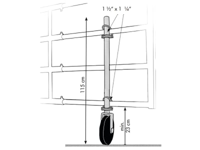 Patura Stützrad für für Tore "R", 303451 Patura Stützrad für für Tore "R", 303451