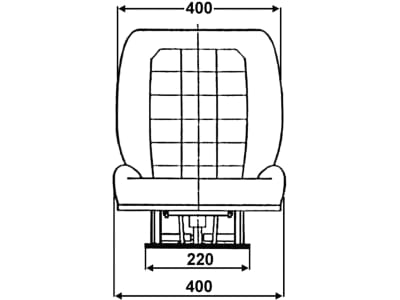 Traktorsitz "S 530 Plus", mechanisch gefedert mit 2 Zugfedern und Öldämpfer, PVC-Kunstleder, schwarz