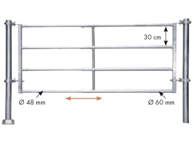 Patura Abtrennung "R4", 395 – 505 cm, 4 Horizontalstreben, 323023