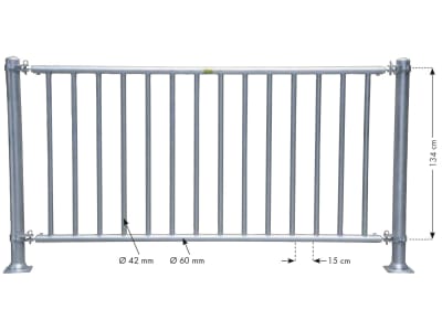 Patura Abtrennung "V", 300 cm, mit Vertikalstreben, 323653