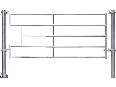 Patura Abtrennung für Kälber, 320 – 420 cm, leicht, mit Ausschnitt für Tränkebecken, 5 Horizontalstreben, 323371