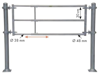 Patura Abtrennung "T3", 250 – 420 cm, 3 Horizontalstreben, 323595