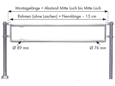 Patura Futtertischabtrennung, 5 m, 2 Horizontalstreben, 321402 Patura Futtertischabtrennung, 5 m, 2 Horizontalstreben, 321402