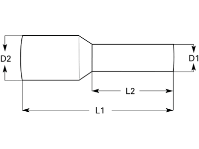 Herth + Buss Kabelendhülse 0,75 mm², weiß, teilisoliert, 50 252 171