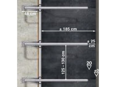 Patura Liegeboxenbügel "Classic" für Großvieh, Ø Rohr 60,3 mm, Länge 2,05 m, Höhe 1,25 m, 334525