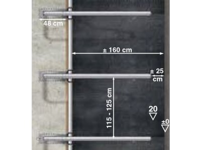 Patura Liegeboxenbügel "Classic" für Großvieh, Ø Rohr 60,3 mm, Länge 1,80 m, Höhe 1,15 m, 334522