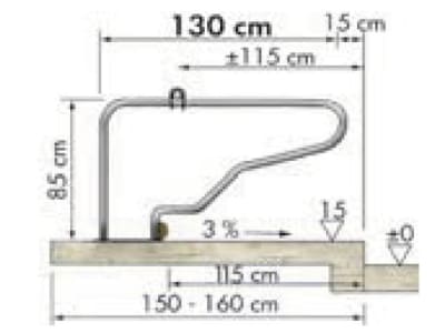 Patura Liegeboxenbügel "Classic" für Jungvieh, Ø Rohr 48,3 mm, Länge 1,30 m, Höhe 0,85 m, 334524