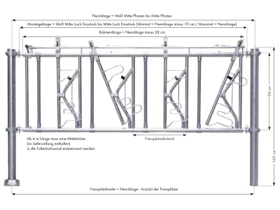 Patura Fressgitter "SSV" für Rinder, mit verstellbarer Halsweite Patura Fressgitter "SSV" für Rinder, mit verstellbarer Halsweite