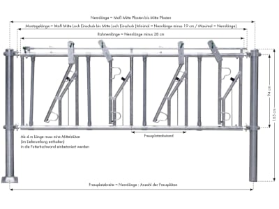 Patura Fressgitter "SV" für Fleischrinder, mit verstellbarer Halsweite