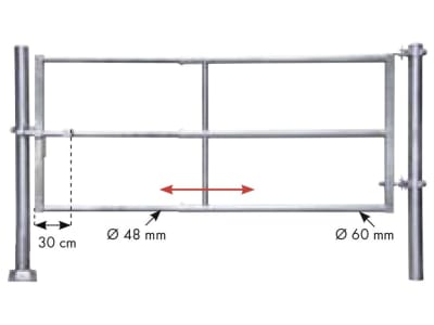 Patura Tor "R3", 310 – 410 cm, 3 Horizontalstreben, 323012 Patura Tor "R3", 310 – 410 cm, 3 Horizontalstreben, 323012