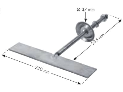 Patura Spaltenanker M 12 x 235 mm aus Edelstahl, inkl. Mutter, Federring und Senkscheibe, 341201