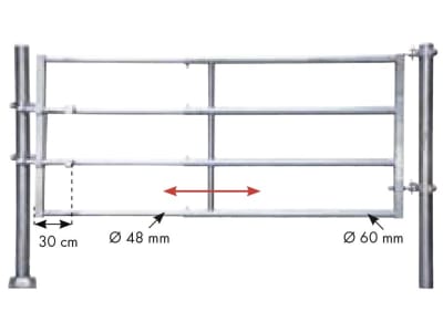 Patura Tor "R4", 310 – 410 cm, 4 Horizontalstreben, 323032