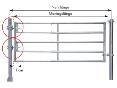 Patura Tor "RS5", 310 – 410 cm, 5 Horizontalstreben, 323132 Patura Tor "RS5", 310 – 410 cm, 5 Horizontalstreben, 323132