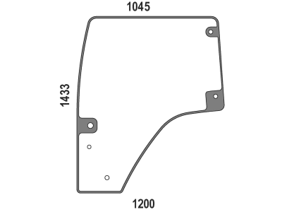 Türscheibe, grün, links, für Claas, Deutz-Fahr, Hürlimann, Lamborghini, Same Türscheibe, grün, links, für Claas, Deutz-Fahr, Hürlimann, Lamborghini, Same