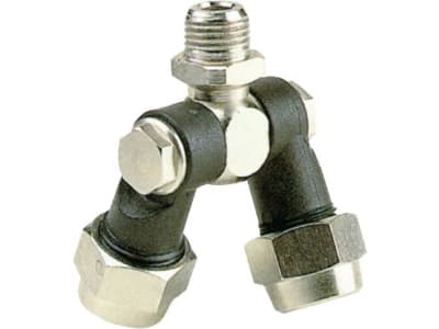 Agrotop Düsenhalter für 2 Düsen, Eingang G 1/4" AG; Düsenanschluss 3/8" AG, mit Drehgelenk, Messing; Kunststoff, 12666