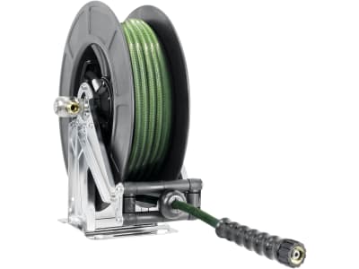 Schlauchaufroller Eingang M 22 x 1,5 AG; Ausgang M 22 x 1,5 IG, mit 20 m Hochdruckschlauch "Easyfarm365+", DN 8 Schlauchaufroller Eingang M 22 x 1,5 AG; Ausgang M 22 x 1,5 IG, mit 20 m Hochdruckschlauch "Easyfarm365+", DN 8