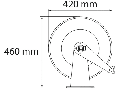 Schlauchaufroller Eingang M 22 x 1,5 AG; Ausgang M 22 x 1,5 IG, mit 20 m Hochdruckschlauch "Easyfarm365+", DN 8