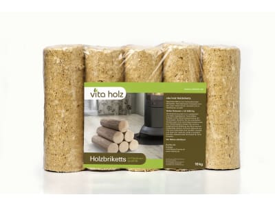 vitaholz Holzbriketts rund, ohne Loch, 10 kg vitaholz Holzbriketts rund, ohne Loch, 10 kg