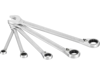 Hazet® Gabel-Ringschlüsselsatz, 5-teilig, mit Ratschenmechanismus, 606/5 Hazet® Gabel-Ringschlüsselsatz, 5-teilig, mit Ratschenmechanismus, 606/5