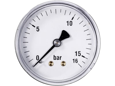 Hücobi Manometer, Anschluss 1/4" hinten, 0 bis 16 bar, 8126 006016