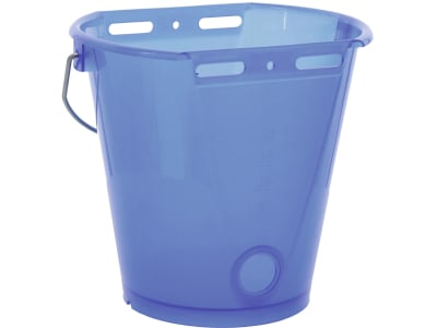 KERBL Kälbertränkeeimer 8 l rund ohne Ventil und Sauger, Kunststoff (lebensmittelecht), blau; transparent, 14269