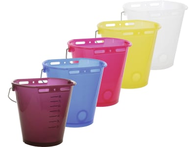 KERBL Kälbertränkeeimer 8 l rund ohne Ventil und Sauger, Kunststoff (lebensmittelecht), transparent