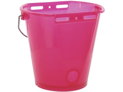 KERBL Kälbertränkeeimer 8 l rund ohne Ventil und Sauger, Kunststoff (lebensmittelecht), rosa; transparent, 14268