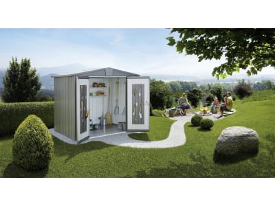 Biohort Gerätehaus HighLine H2 275 x 195 cm dunkelgrau; metallic  Geräteschuppen, Gartenhaus Metall günstig online kaufen | BayWa Shop