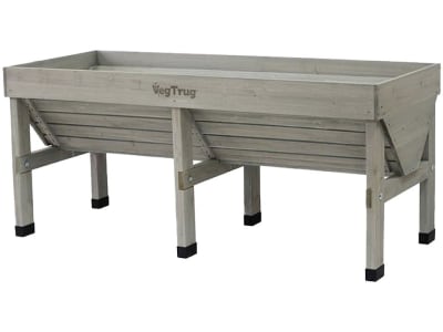 VegTrug Hochbeet 183 x 46 x 80 cm Typ Wallhuger greywash für die Montage an die Wand, Füllmenge 310 l
