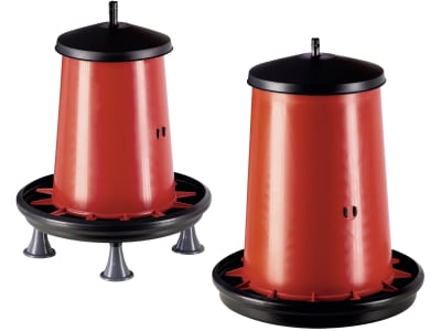 Stükerjürgen Futterautomat Kunststoff rot; schwarz für Hühner und Küken Stükerjürgen Futterautomat Kunststoff rot; schwarz für Hühner und Küken
