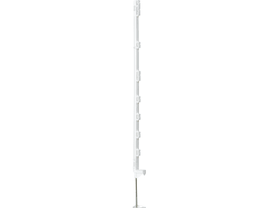 Patura Zaunpfahl "Compact" 1,05 m Kunststoff weiß, mit Stahlspitze, Trittstufe, 10 St., 163050 Patura Zaunpfahl "Compact" 1,05 m Kunststoff weiß, mit Stahlspitze, Trittstufe, 10 St., 163050