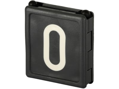 KERBL Halsbandnummer "Duo" Ziffer 0, Kunststoff schwarz, 2-teilig, für Halsmarkierungsbänder bis 4 cm Breite, 6 St., 209420