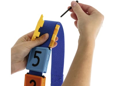 KERBL Halsbandnummer "Duo" Kunststoff, 2-teilig, für Halsmarkierungsbänder bis 4 cm Breite, 6 St.