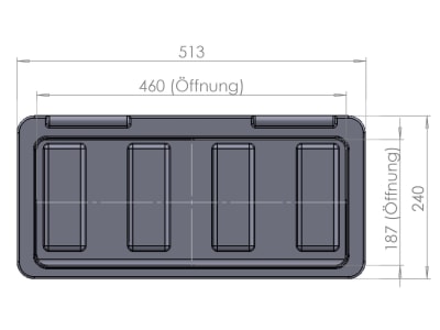 Deichselbox "SanuBox 500-2" 515 x 300 x 240 mm, aus Kunststoff für PKW-Anhänger