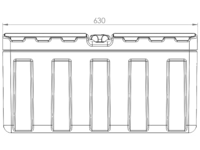 Deichselbox "SanuBox 600-3" 630 x 320 x 240 mm, aus Kunststoff für PKW-Anhänger