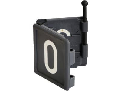 KERBL Halsbandnummer "Duo" Ziffer 0, Kunststoff schwarz, 2-teilig, für Halsmarkierungsbänder bis 4 cm Breite, 6 St., 209420