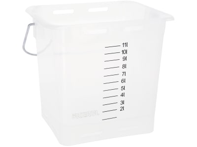 KERBL Kälbertränkeeimer 13 l eckig ohne Ventil und Sauger, Kunststoff (lebensmittelecht), weiß; transparent, 14284 KERBL Kälbertränkeeimer 13 l eckig ohne Ventil und Sauger, Kunststoff (lebensmittelecht), weiß; transparent, 14284