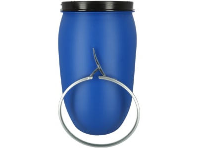  Maischefass rund ohne Griffe 220 l mit Deckel und Spannringverschluss