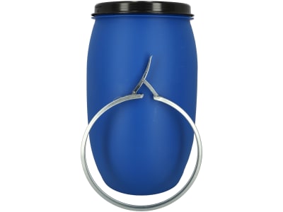  Maischefass rund ohne Griffe 120 l mit Deckel und Spannringverschluss