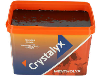 Crystalyx® Mentholyx energiereiche Leckmasse für Kälber, Schafe und Ziegen mit Menthol und Eukalyptus Leckmasse 5 kg Kübel