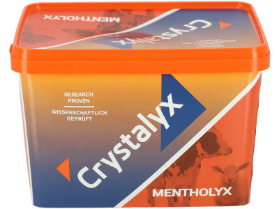 Crystalyx® Mentholyx energiereiche Leckmasse für Kälber, Schafe und Ziegen mit Menthol und Eukalyptus Leckmasse 5 kg Kübel