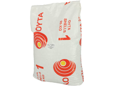 Austernschalen OYTA 1 2-5 mm für Geflügel Calciumquelle für die Aufzucht, Legehennen und Mastgeflügel Hühnerfutter 25 kg Sack 
