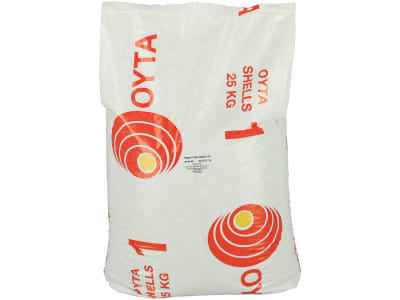 Austernschalen OYTA 1 2-5 mm für Geflügel Calciumquelle für die Aufzucht, Legehennen und Mastgeflügel Hühnerfutter 25 kg Sack 