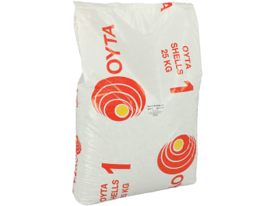 Austernschalen OYTA 1 2-5 mm für Geflügel Calciumquelle für die Aufzucht, Legehennen und Mastgeflügel Hühnerfutter 25 kg Sack 