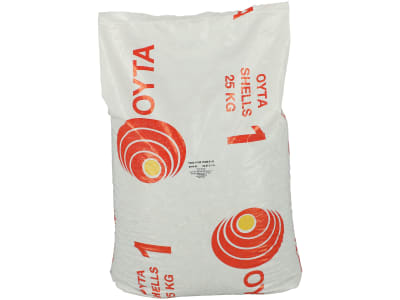 Austernschalen OYTA 1 2-5 mm für Geflügel Calciumquelle für die Aufzucht, Legehennen und Mastgeflügel Hühnerfutter 25 kg Sack 