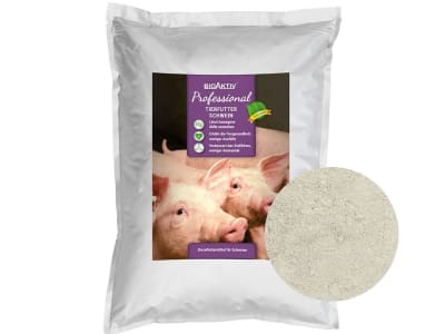 BioAktiv® Professional Tierfutter Schwein Biokatalysator Schwein aus naturreinem Calciumcarbonat homogene Gülle, verbessertes Stallklima, weniger Ammoniak Pulver 20 kg Beutel