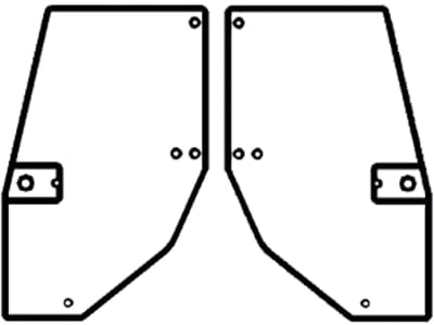 Türscheibe, klar, links/rechts, Siebdruck, für Case IH 3000, 4000, Kabine Low Profile