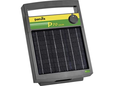 Patura Akku-Weidezaungerät "P 70 Solar" mit Solarmodul 9,6 W, Gel-Akku 12 V/7 Ah, Zaunlänge max. ohne Bewuchs 5,0 km, 140510